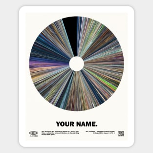 minimal_Your Name Warp Barcode Anime Sticker